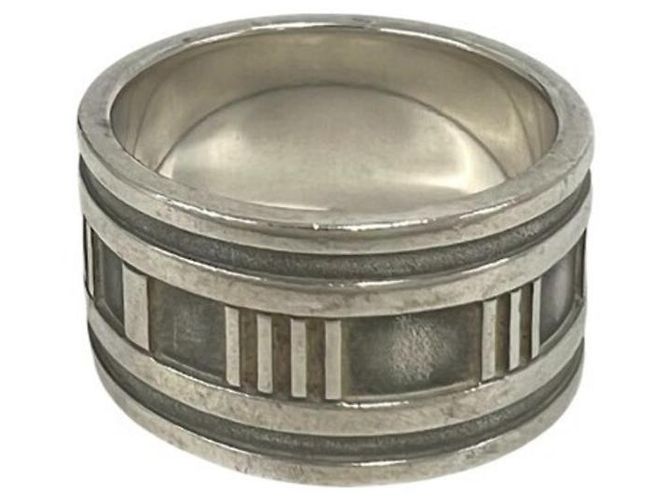 Tiffany & Co Anello Tiffany Vintage Atlas Wide Band Argento - vista 6