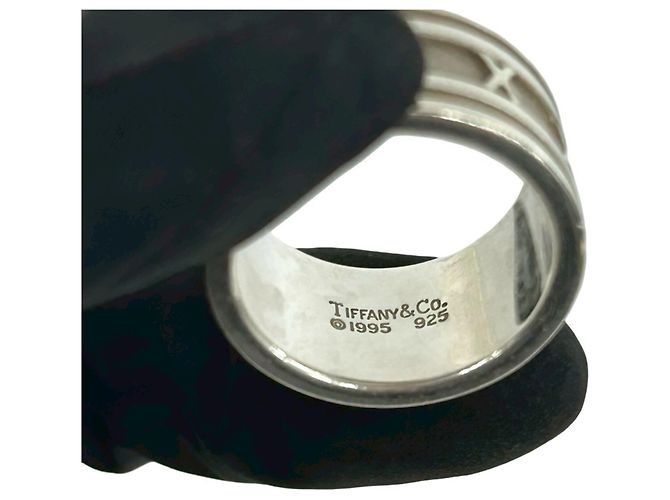 Tiffany & Co Anello Tiffany Vintage Atlas Wide Band Argento - vista 3