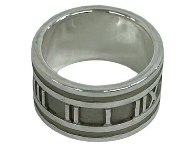 Tiffany & Co Anello Tiffany Vintage Atlas Wide Band Argento - vista 5