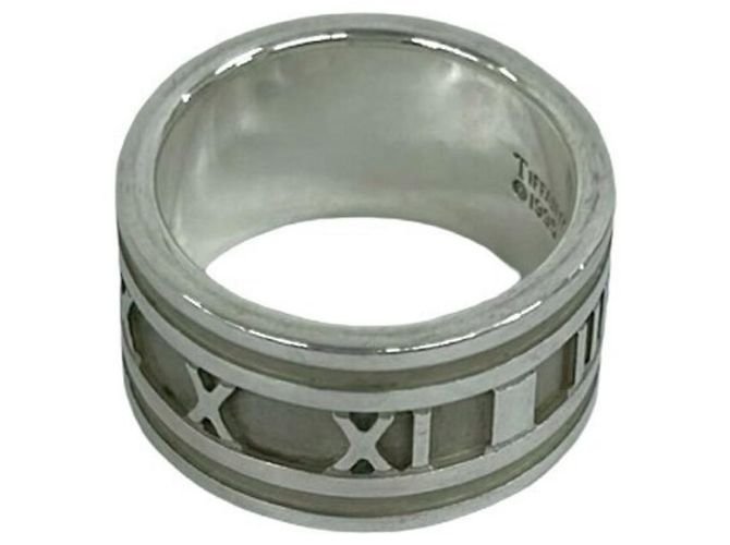 Tiffany & Co Anello Tiffany Vintage Atlas Wide Band Argento - vista 6