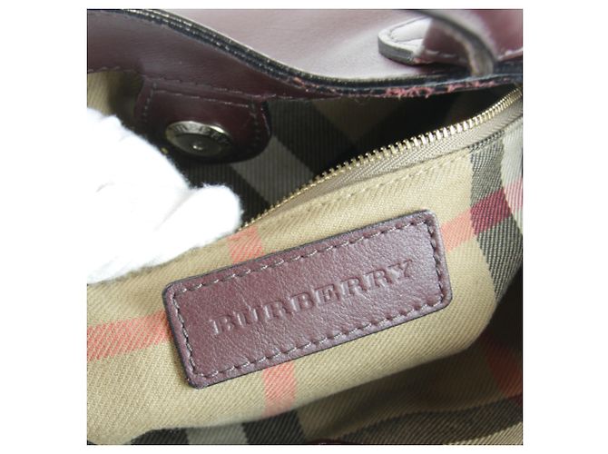 Sac Tote Burberry em couro e lona marrom - vista 19
