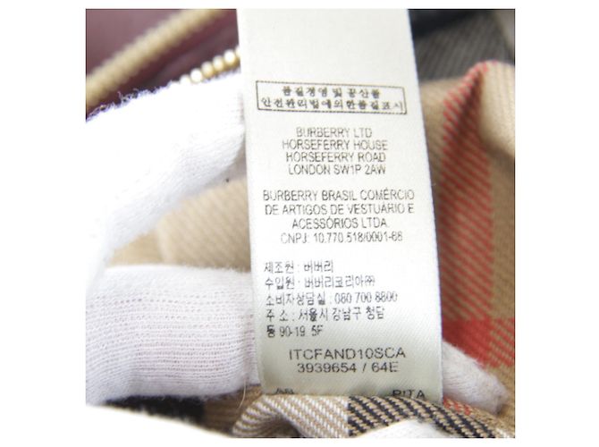 Sac Tote Burberry em couro e lona marrom - vista 20