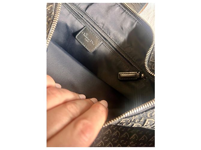 Borsa a tracolla Christian Dior Trotter Monogram Marrone Nero - vista 11