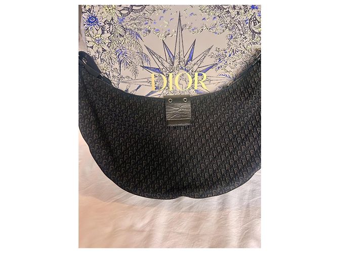 Borsa a tracolla Christian Dior Trotter Monogram Marrone Nero - vista 14