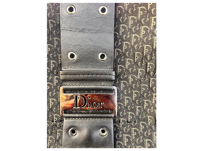 Borsa a tracolla Christian Dior Trotter Monogram Marrone Nero - vista 15