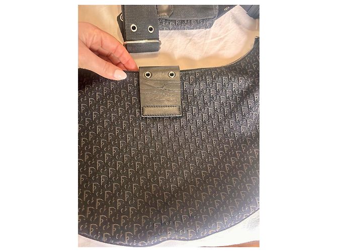Borsa a tracolla Christian Dior Trotter Monogram Marrone Nero - vista 8