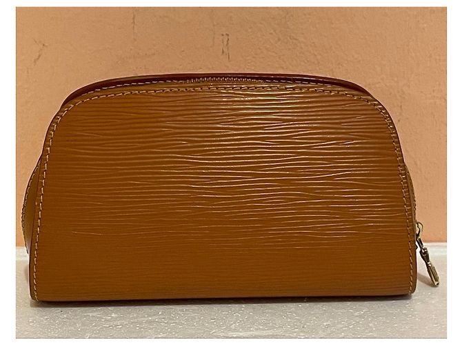 Louis Vuitton Epi Leder Kosmetikbeutel Tan Braun - Ansicht 2