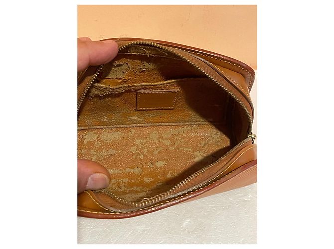 Louis Vuitton Epi Leder Kosmetikbeutel Tan Braun - Ansicht 8