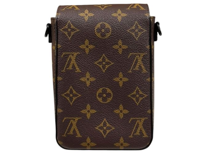 Portafoglio verticale S-Lock Louis Vuitton Marrone Nero Monogramma - vista 3