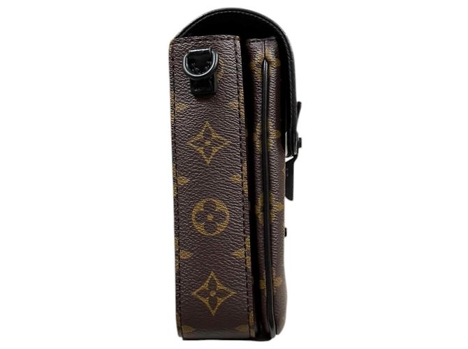 Portafoglio verticale S-Lock Louis Vuitton Marrone Nero Monogramma - vista 4