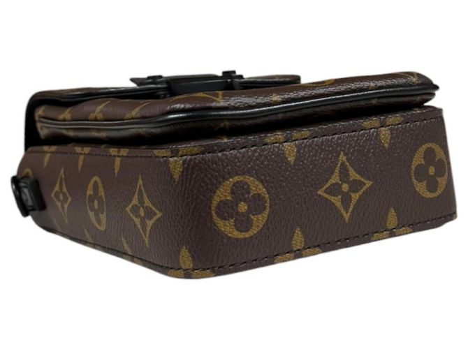 Portafoglio verticale S-Lock Louis Vuitton Marrone Nero Monogramma - vista 6