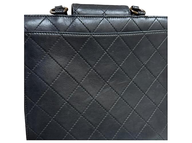 Timeless Borsa Chanel Matelassé Coco Mark Nero - vista 11