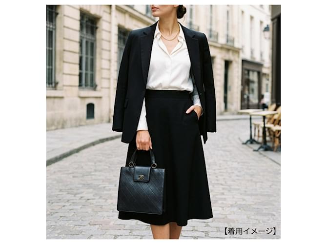 Timeless Borsa Chanel Matelassé Coco Mark Nero - vista 13