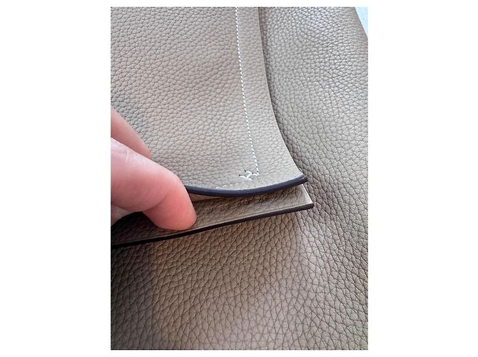 Hermès Cabasellier 31 Bolso Tote en cuero Taurillon Clemence Beige - vista 5