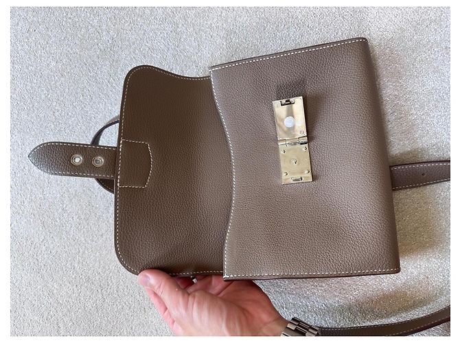 Hermès Sac à dépêches 21 borsa uomo Marrone - vista 3