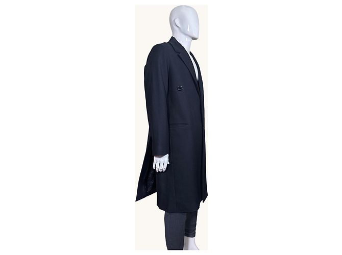 Zadig & Voltaire Black Wool Blend Long Coat - view 2