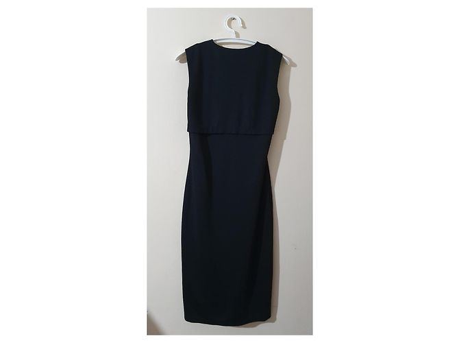 Filippa K Vestido midi sin mangas Cassie Negro - vista 3