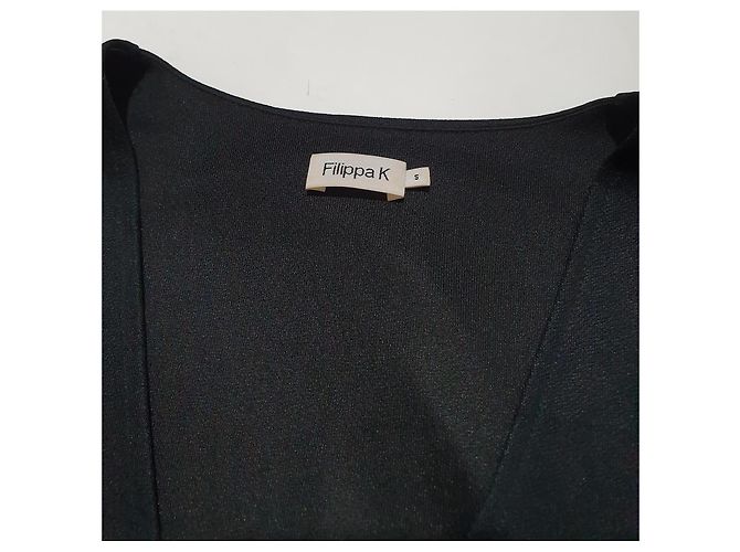 Filippa K Vestido midi sin mangas Cassie Negro - vista 4