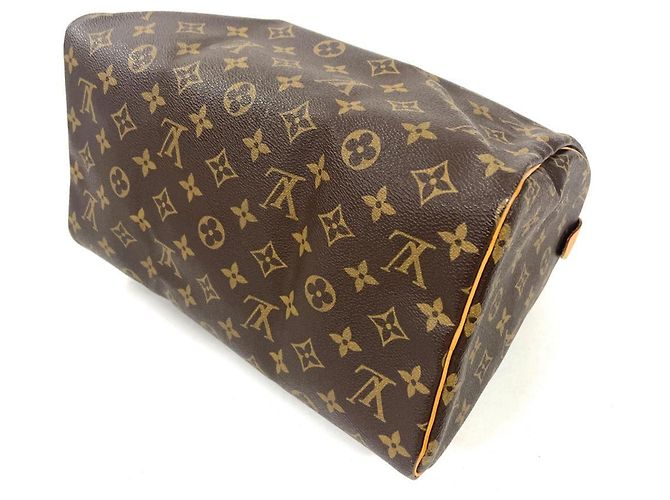 Borsa Louis Vuitton Speedy 30 Marrone Monogramma - vista 3