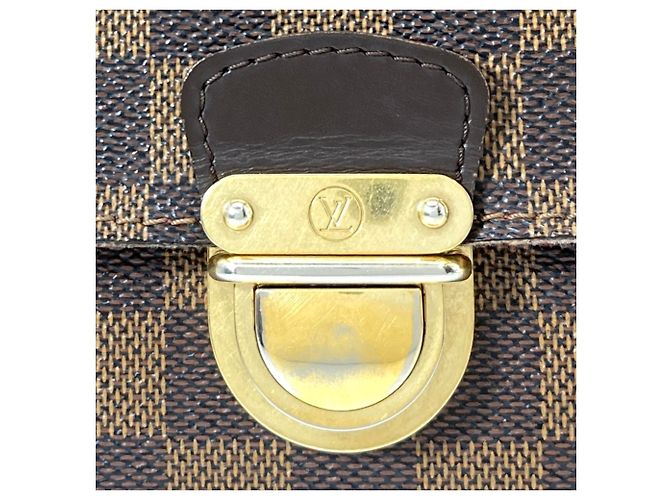 Borsa a Spalla Louis Vuitton Ravello GM Marrone Damier ebene - vista 5