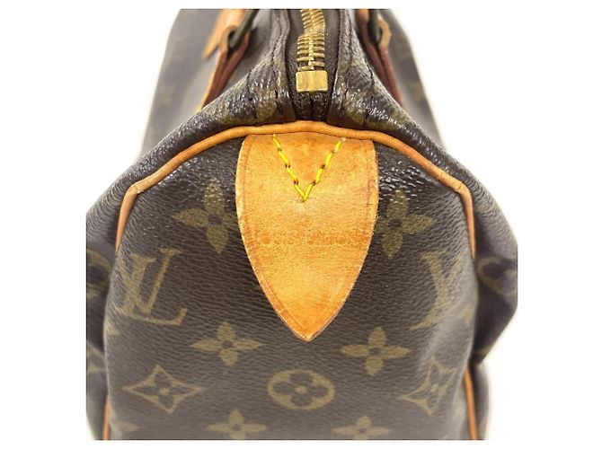 Borsa Louis Vuitton Speedy 25 - Tela Monogram Marrone Monogramma - vista 4