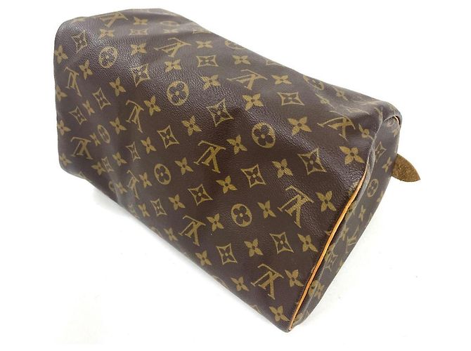 Borsa Louis Vuitton Speedy 30 Marrone Monogramma - vista 3