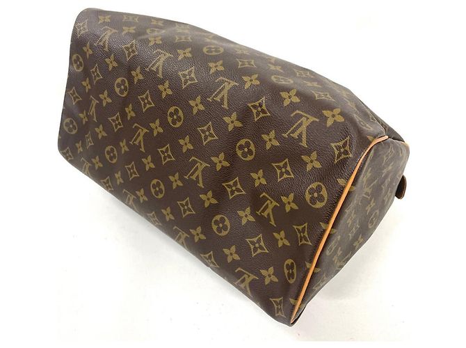 Borsa Louis Vuitton Speedy 35 Marrone Monogramma - vista 3