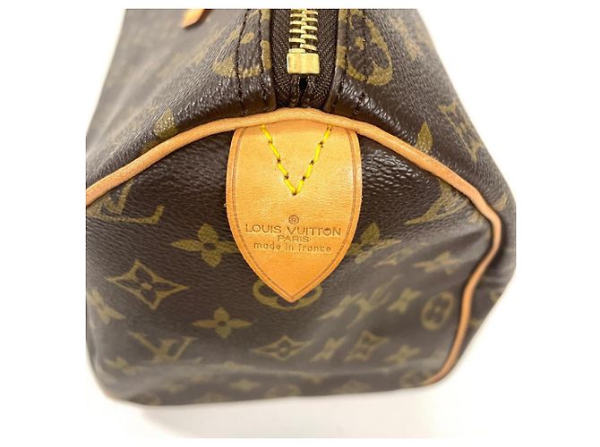Borsa Louis Vuitton Speedy 35 Marrone Monogramma - vista 4