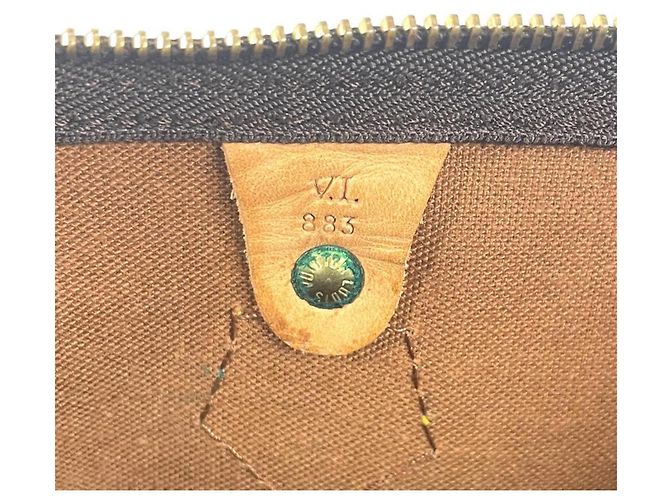 Borsa Louis Vuitton Speedy 35 Marrone Monogramma - vista 8