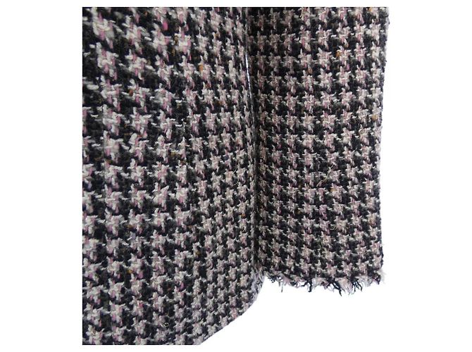 Chaqueta Chanel sin cuello Castaño Negro Rosa Beige - vista 6
