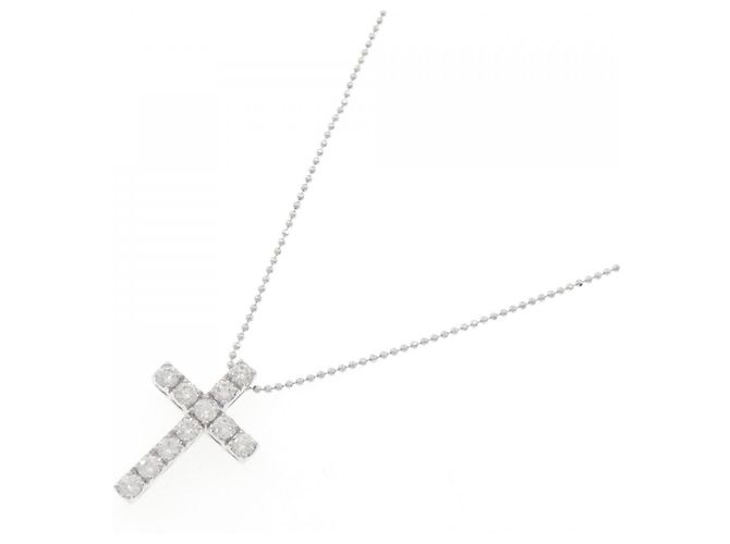 Autre Marque Collana con Croce in Diamanti Au750 Ponte Vecchio Argento - vista 2