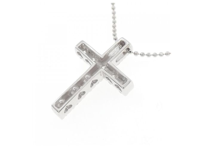 Autre Marque Collana con Croce in Diamanti Au750 Ponte Vecchio Argento - vista 4