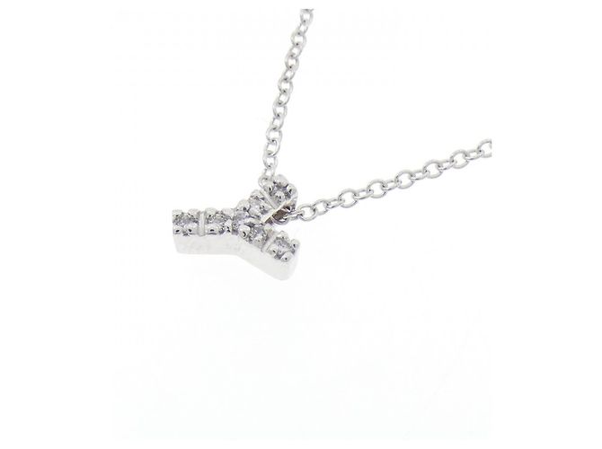 Autre Marque Au750 Diamant Initialen Y-Kette Silber - Ansicht 3