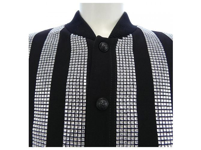 Autre Marque Blouson Balmain Preto Prata - vista 5