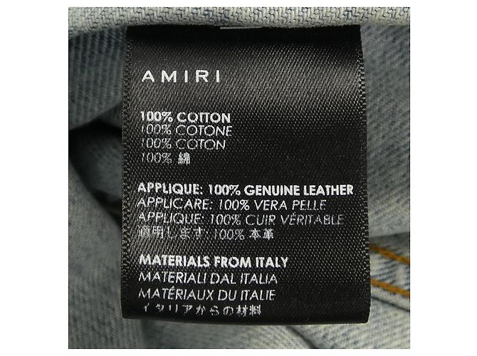 Chaqueta vaquera Amiri Negro Azul - vista 3