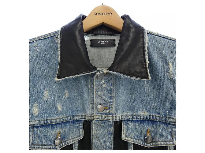Chaqueta vaquera Amiri Negro Azul - vista 5