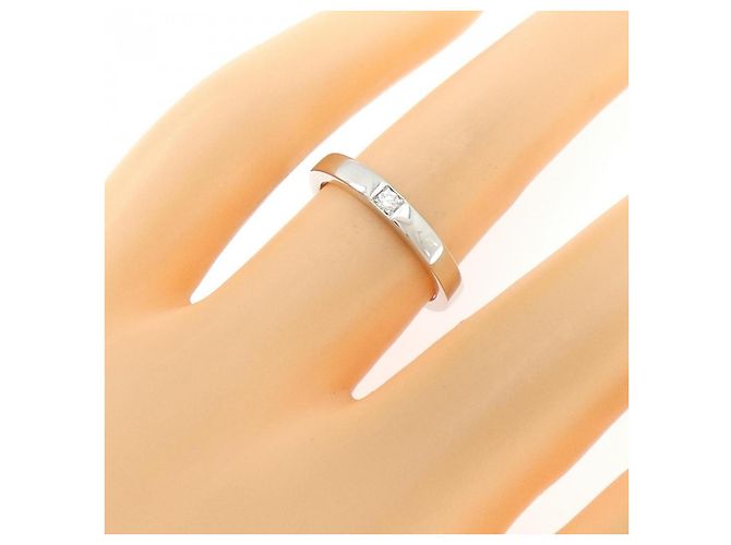 Bulgari Bvlgari Marie Me Pt950 Diamantring Größe 7.5 Silber - Ansicht 5