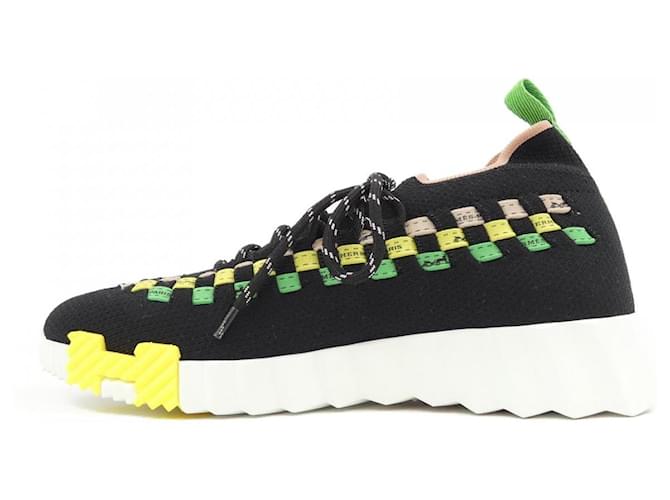 Hermès Sneaker Flex Knit Hermes Nero Verde Giallo - vista 2