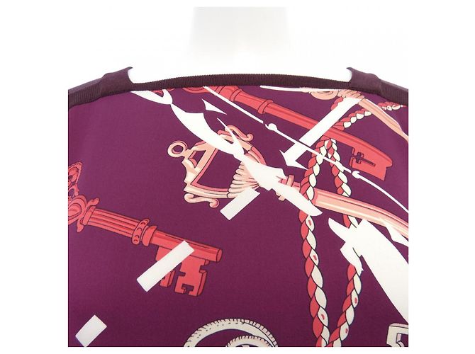 Hermès Twillaine Kleid Hermes 34 Rot - Ansicht 6