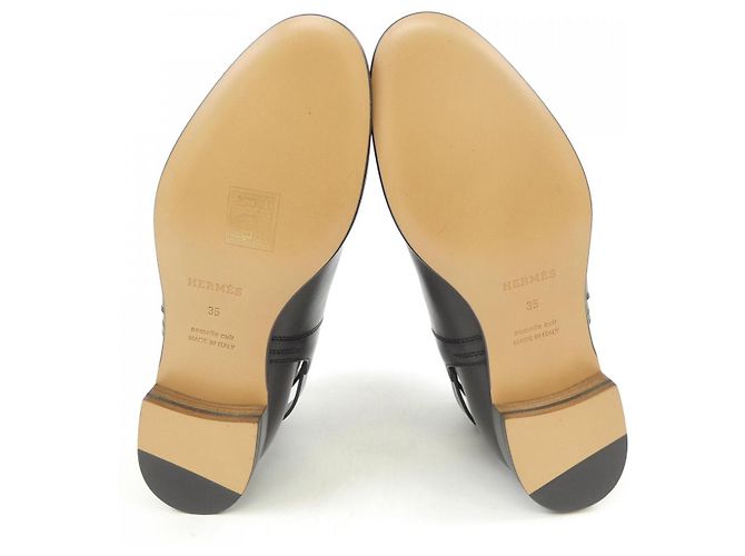 Hermès Botas de couro de bezerro Hermes Neo Kelly com fivela Preto - vista 4