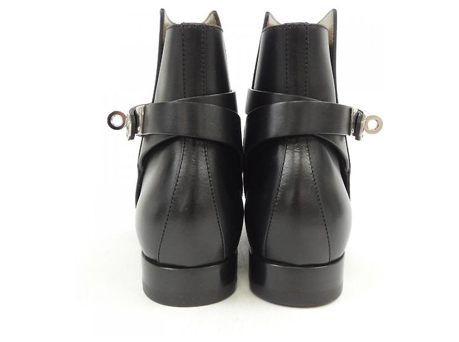 Hermès Botas de couro de bezerro Hermes Neo Kelly com fivela Preto - vista 5