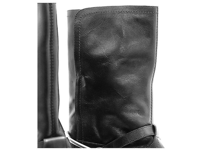 Lederstiefel Christian Dior Schwarz - Ansicht 2