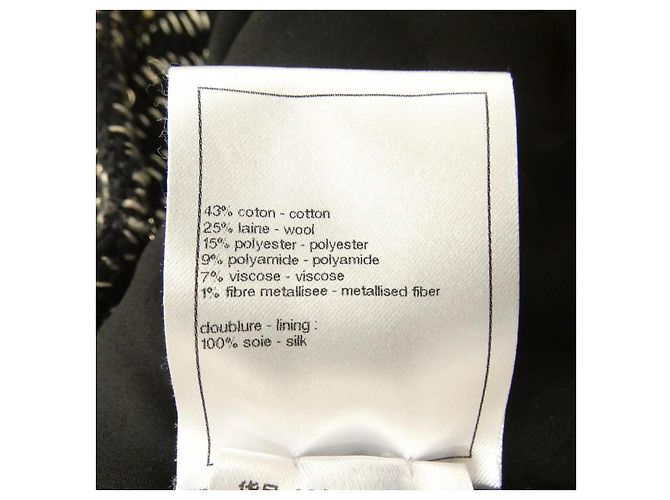 Chaqueta Chanel Negro Blanco - vista 3