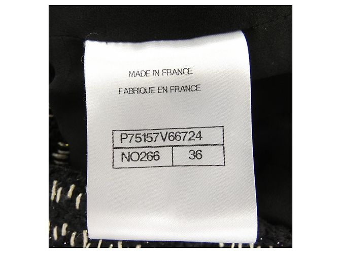 Chaqueta Chanel Negro Blanco - vista 4