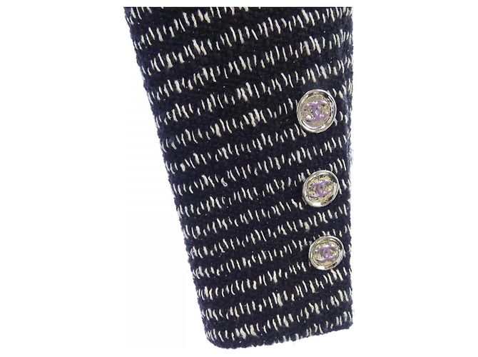 Chaqueta Chanel Negro Blanco - vista 7