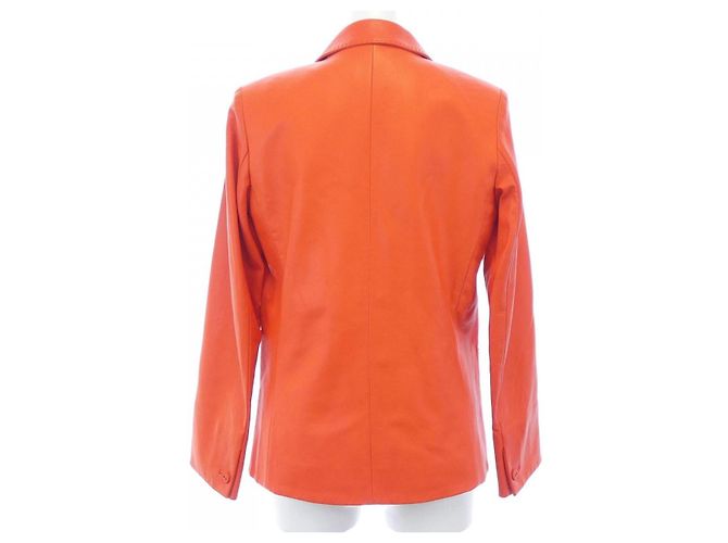 Hermès Giacca in pelle di pecora Hermes Arancione - vista 2