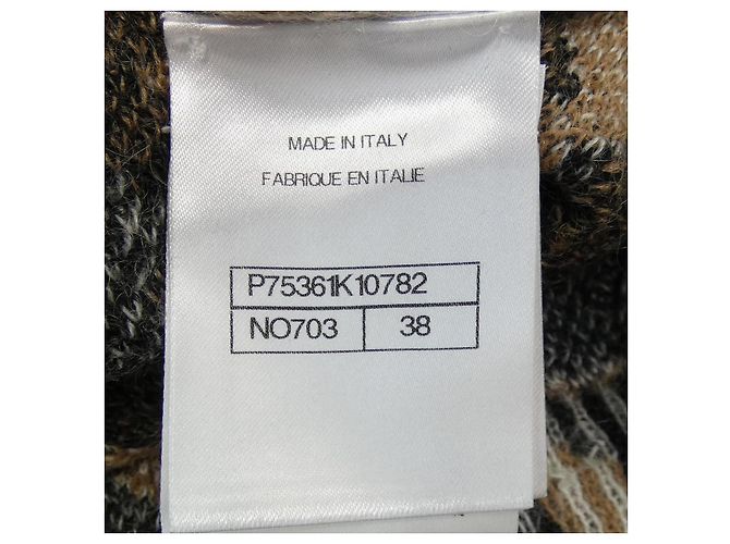 Chanel Strickoberteil aus Kaschmirmischung Braun Schwarz - Ansicht 4