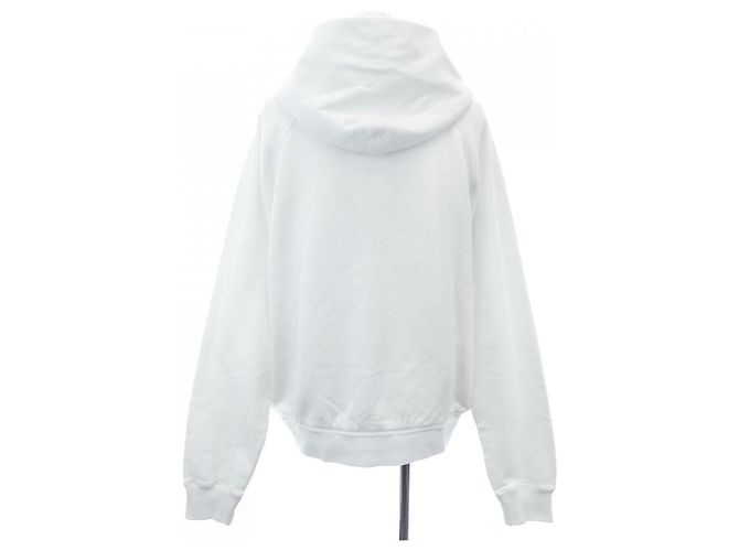 Sweat à capuche en coton Prada Blanc - vue 2