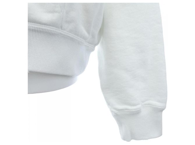 Sweat à capuche en coton Prada Blanc - vue 6