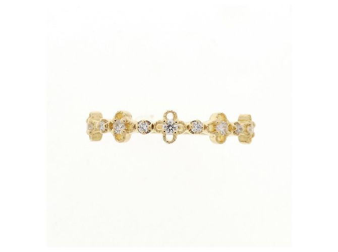 Autre Marque AHKAH Bloom Au750 Diamond Ring Golden - Ansicht 2